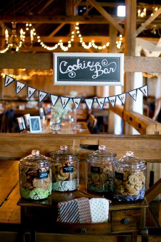 Bar a cookie  mariage theme rustique 